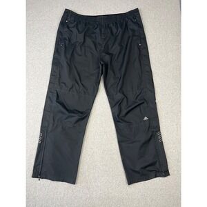 Vintage Adidas Track Pants Mens 2XL Black Loose Fit Tear Away Zip Legs Y2K